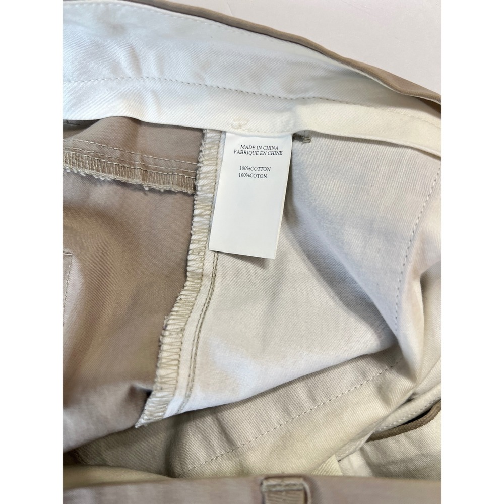 Theory Craven Forte Men Tan Khaki Chino Pants Straight Leg Cotton 33 - Picture 5 of 12